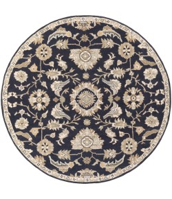 Livabliss Caesar CAE1164 Ink Beige Area Rug 6 ft. Round