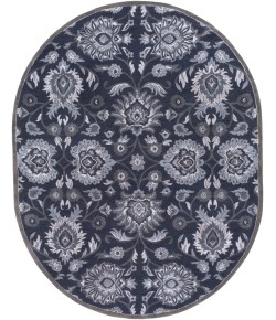 Surya Caesar CAE1191 Navy Charcoal Area Rug 8 ft. X 10 ft. Oval