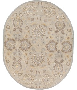 Livabliss Caesar CAE1192 Light Gray Khaki Area Rug 8 ft. X 10 ft. Oval