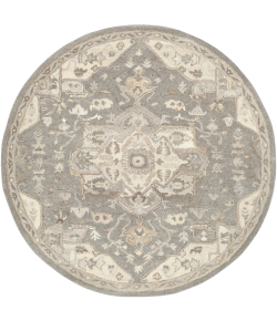 Livabliss Caesar CAE1196 Charcoal Taupe Area Rug 9 ft. 9 in. Round