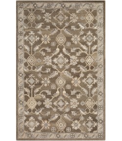Livabliss Caesar CAE1200 Dark Brown Charcoal Area Rug 6 ft. X 9 ft. Oval