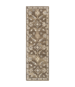 Livabliss Caesar CAE1200 Dark Brown Charcoal Area Rug 2 ft. 6 in. X 8 ft. Runner