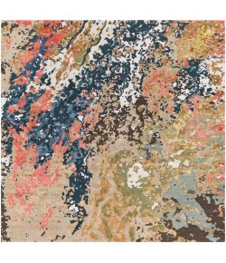 Surya Chemistry CHM2002 Navy Camel Area Rug 8 ft. Square