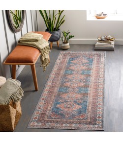 Livabliss Colin CLN2305 Blue Dusty Coral Area Rug 2 ft. 7 in. X 10 ft. Runner