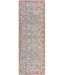 Livabliss Colin CLN2310 Light Blue Tan Area Rug 2 ft. 7 in. X 12 ft. Runner