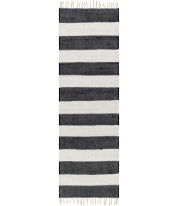Livabliss Cotone CTE2301 White Navy Area Rug 2 ft. 6 in. X 8 ft. Runner