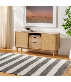 Livabliss Cotone CTE2301 White Navy Area Rug 6 ft. X 9 ft. Rectangle
