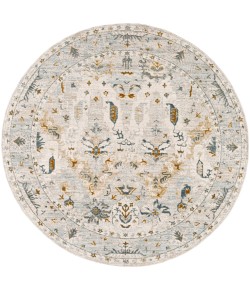 Livabliss Dresden DRE2308 Off-White Taupe Area Rug 5 ft. 3 in. Round Round