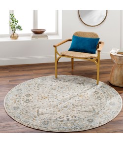 Livabliss Dresden DRE2309 Taupe Off-White Area Rug 5 ft. 3 in. Round Round