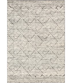 Livabliss Dersim DSM2307 White Black Area Rug 5 ft. 3 in. X 7 ft. 3 in. Rectangle