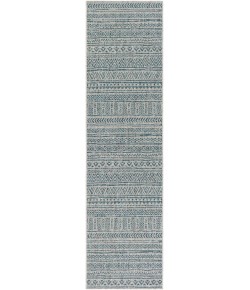 Livabliss Eagean EAG2307 Aqua Black Area Rug 2 ft. 7 in. X 12 ft. Runner