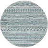 Livabliss Eagean EAG2307 Aqua Black Area Rug 7 ft. 10 in. Round