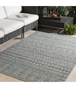 Livabliss Eagean EAG2307 Aqua Black Area Rug 7 ft. 10 in. Round