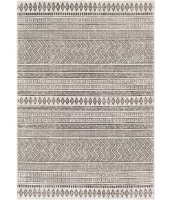 Livabliss Eagean EAG2345 Black White Area Rug 5 ft. 3 in. X 7 ft. 3 in. Oval