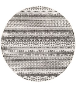 Livabliss Eagean EAG2345 Black White Area Rug 7 ft. 10 in. Round