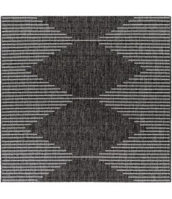 Livabliss Eagean EAG2348 Charcoal Cream Area Rug 6 ft. 7 in. Square