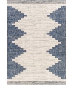 Livabliss Eagean EAG2355 Bright Blue White Area Rug 7 ft. 10 in. Square