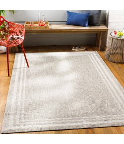 Livabliss Eagean EAG2366 Oatmeal Gray Area Rug 5 ft. 3 in. X 7 ft. 3 in. Oval