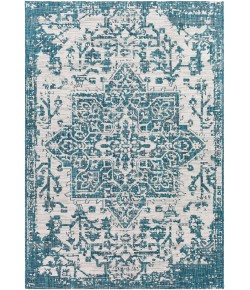 Livabliss Eagean EAG2378 Teal Black Area Rug 5 ft. 3 in. X 7 ft. 3 in. Oval
