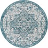 Livabliss Eagean EAG2378 Teal Black Area Rug 7 ft. 10 in. Round