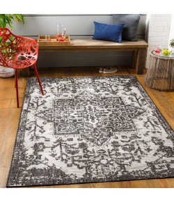 Livabliss Eagean EAG2379 Black Charcoal Area Rug 5 ft. 3 in. X 7 ft. 3 in. Oval