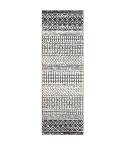 Surya Elaziz ELZ2307 Black Light Gray Area Rug 2 ft. 7 in. X 10 ft. Runner