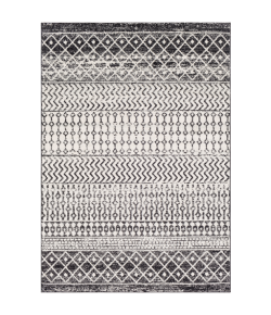 Surya Elaziz ELZ2307 Black Light Gray Area Rug 5 ft. 3 in. X 7 ft. 6 in. Rectangle