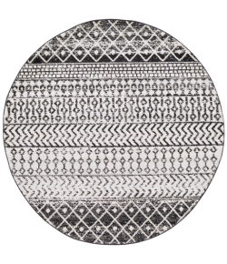 Livabliss Elaziz ELZ2307 Black Light Gray Area Rug 5 ft. 3 in. Round