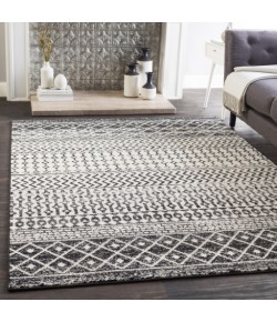 Livabliss Elaziz ELZ2307 Black Light Gray Area Rug 10 ft. Round
