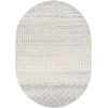 Livabliss Elaziz ELZ2308 Light Gray Medium Gray Area Rug 3 ft. X 5 ft. Oval