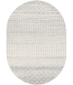 Livabliss Elaziz ELZ2308 Light Gray Medium Gray Area Rug 3 ft. X 5 ft. Oval
