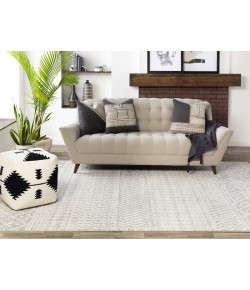 Livabliss Elaziz ELZ2308 Light Gray Medium Gray Area Rug 10 ft. Round
