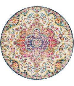 Livabliss Elaziz ELZ2335 Bright Pink Saffron Area Rug 7 ft. 10 in. Round