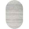 Livabliss Elaziz ELZ2369 Light Grey Taupe Area Rug 3 ft. X 5 ft. Oval Oval