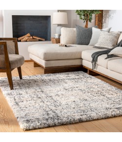 Livabliss Eskimo Shag ESG2300 Black Light Beige Area Rug 7 ft. 10 in. X 10 ft. Rectangle