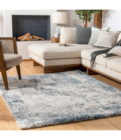 Livabliss Eskimo Shag ESG2312 Blue Medium Gray Area Rug 6 ft. 7 in. X 9 ft. Rectangle