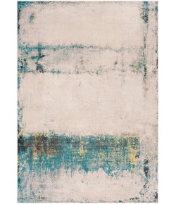Livabliss Rafetus ETS2349 Teal Light Gray Area Rug 5 ft. 3 in. X 7 ft. 7 in. Rectangle