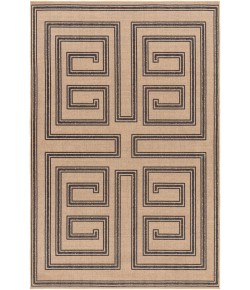 Livabliss Ez Jute EZT2307 Khaki Charcoal Area Rug 3 ft. X 5 ft. Rectangle