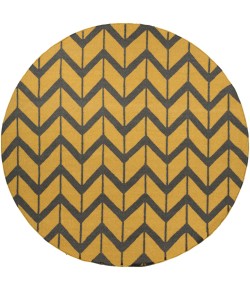 Surya Fallon FAL1088 Mustard Charcoal Area Rug 8 ft. X 8 ft. Round