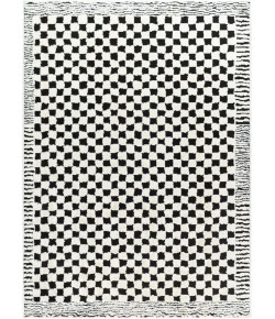 Livabliss Freud FEU2325 Ivory Black Area Rug 6 ft. 7 in. X 9 ft. Rectangle