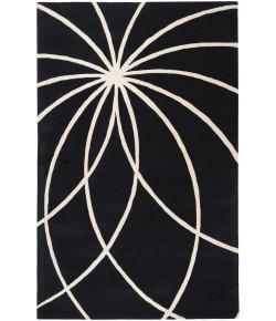 Surya Forum FM7072 Black Cream Area Rug 4 ft. X 6 ft. Rectangle