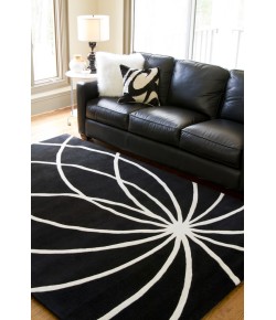 Livabliss Forum FM7072 Black Cream Area Rug 9 ft. 9 in. Round