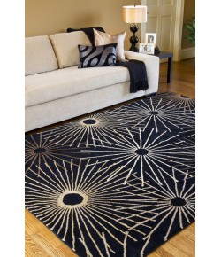 Livabliss Forum FM7090 Black Dark Brown Area Rug 9 ft. 9 in. Round