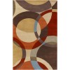 Livabliss Forum FM7108 Tan Dark Brown Area Rug 8 ft. X 10 ft. Kidney