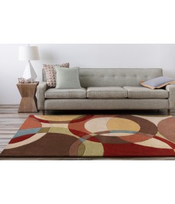 Livabliss Forum FM7108 Tan Dark Brown Area Rug 9 ft. 9 in. Round