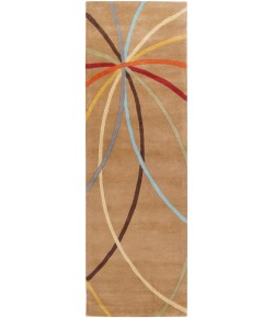 Livabliss Forum FM7140 Tan Dark Brown Area Rug 2 ft. 6 in. X 8 ft. Runner