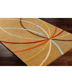 Livabliss Forum FM7140 Tan Dark Brown Area Rug 9 ft. 9 in. Round