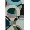Livabliss Forum FM7157 Dark Green Ivory Area Rug 8 ft. X 10 ft. Kidney