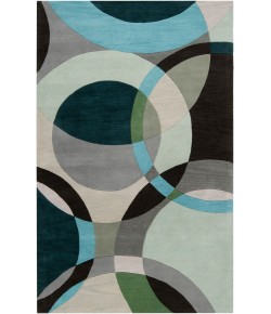 Livabliss Forum FM7157 Dark Green Ivory Area Rug 6 ft. X 9 ft. Rectangle