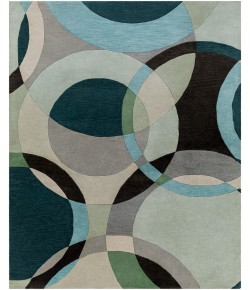 Livabliss Forum FM7157 Dark Green Ivory Area Rug 7 ft. 6 in. X 9 ft. 6 in. Rectangle